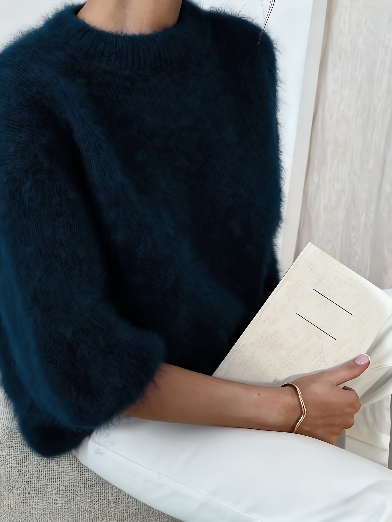 Damen Pullover im eleganten Oversized-Stil für Herbst und Winter