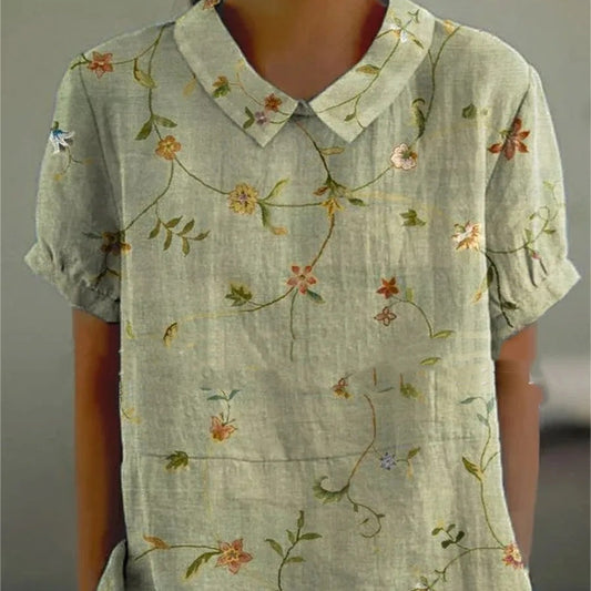 Gabrielle – Lässiges Damenhemd mit kurzem Ärmel