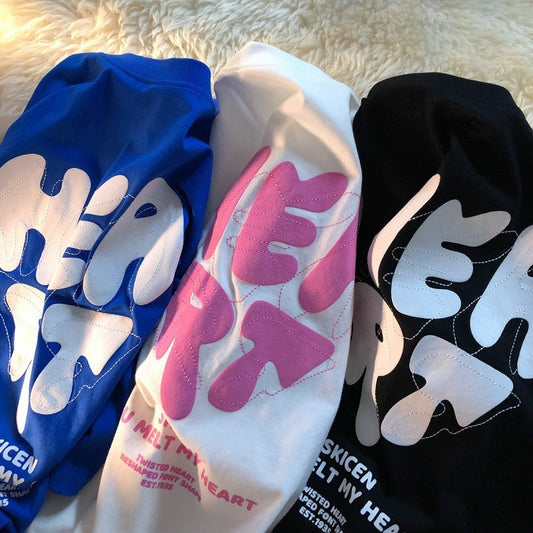 Eddie – Moderiktig kortärmad T-shirt med hjärtmotiv