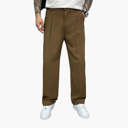 Męskie spodnie o szerokich nogawkach – Elegancki, luźny krój do nowoczesnej streetwear i półformalnych stylizacji