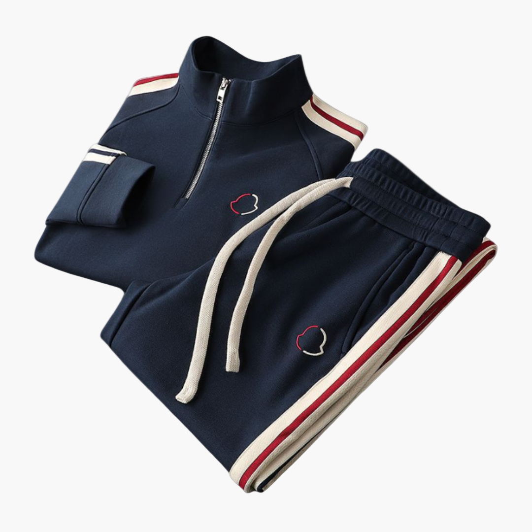 Heren trainingspak in moderne stijl – Vrijetijds- & sportloungewear met rits