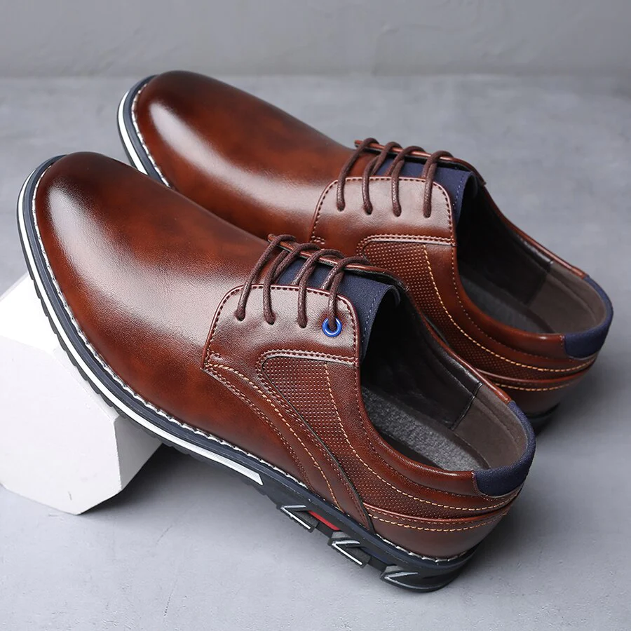 Herren Klassische Oxford-Schuhe aus veganem Leder in Braun – Eleganz trifft auf sportliches Design