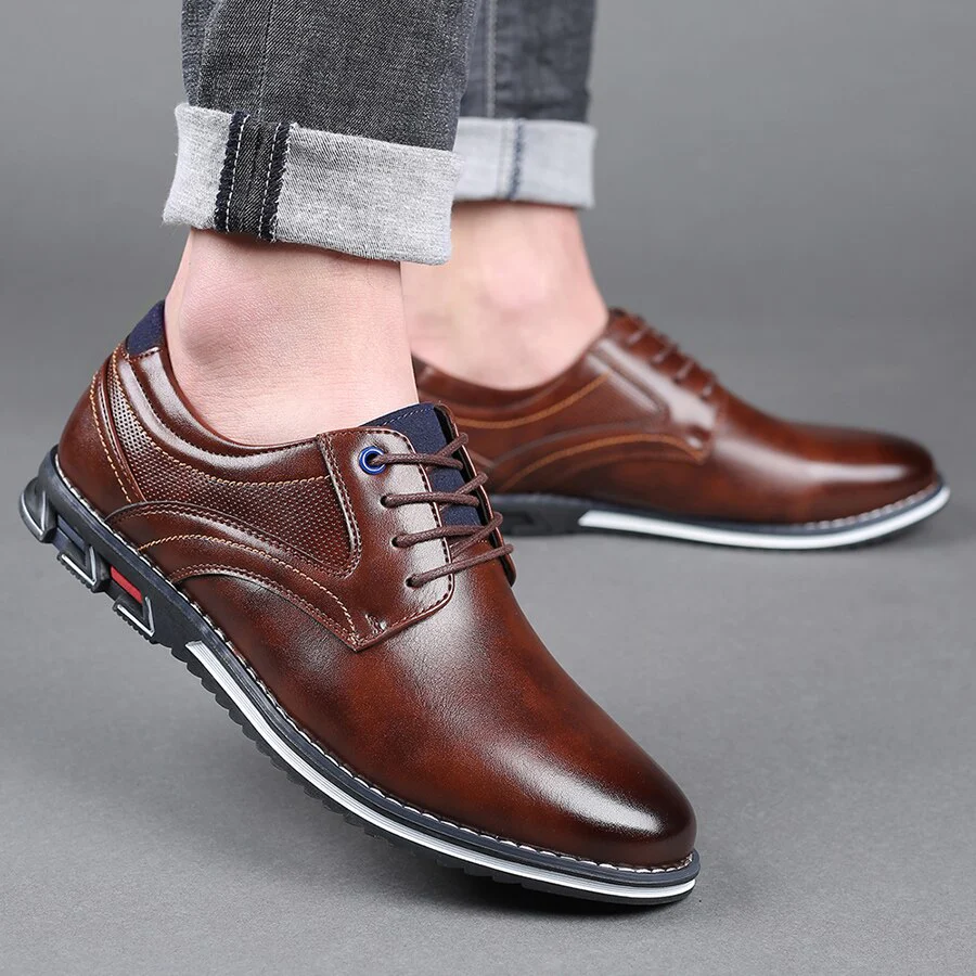 Herren Klassische Oxford-Schuhe aus veganem Leder in Braun – Eleganz trifft auf sportliches Design