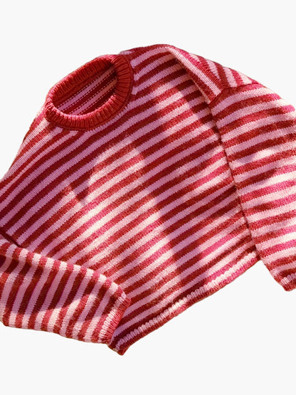 Damen Strickpullover im eleganten Streifen-Design für Herbst und Winter