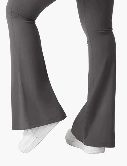 Dam Butt-Lift Cargo Fitnessleggings – Bootcut-stil för träning & fritid