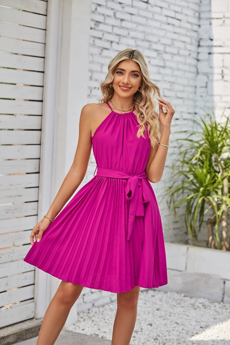 Amanda – Ärmelloses Sommerkleid mit Faltenrock für Damen