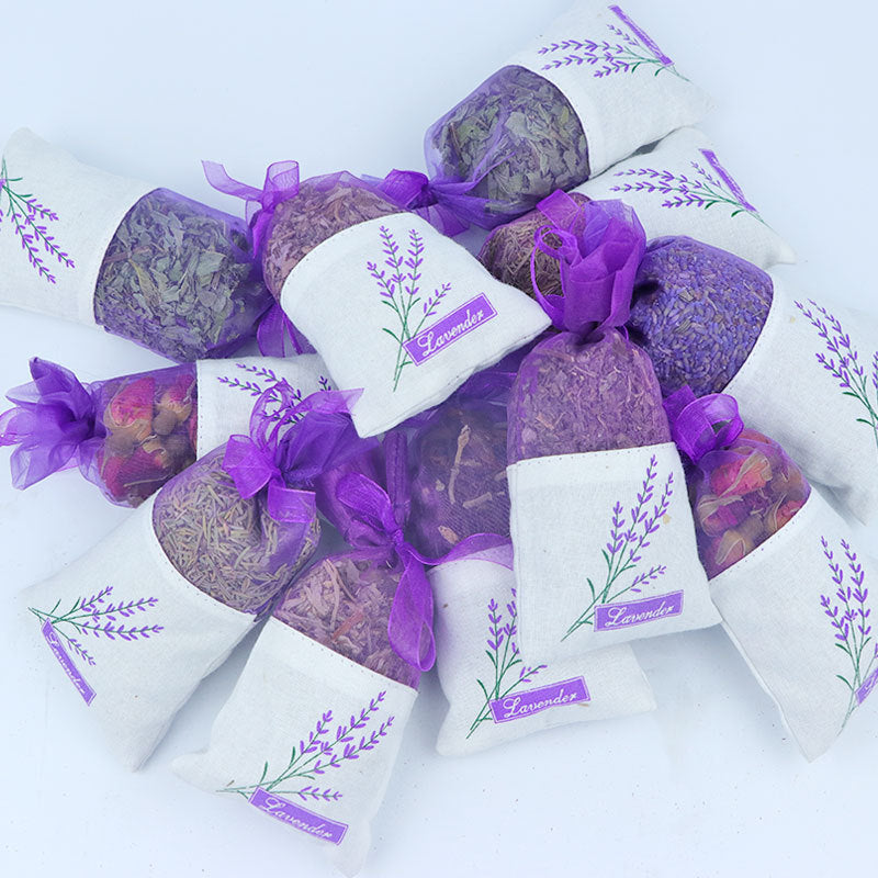 Aromatisches Duft-Säckchen Set – Pflanzliche Trockenblumen für Haus, Büro & Schrank