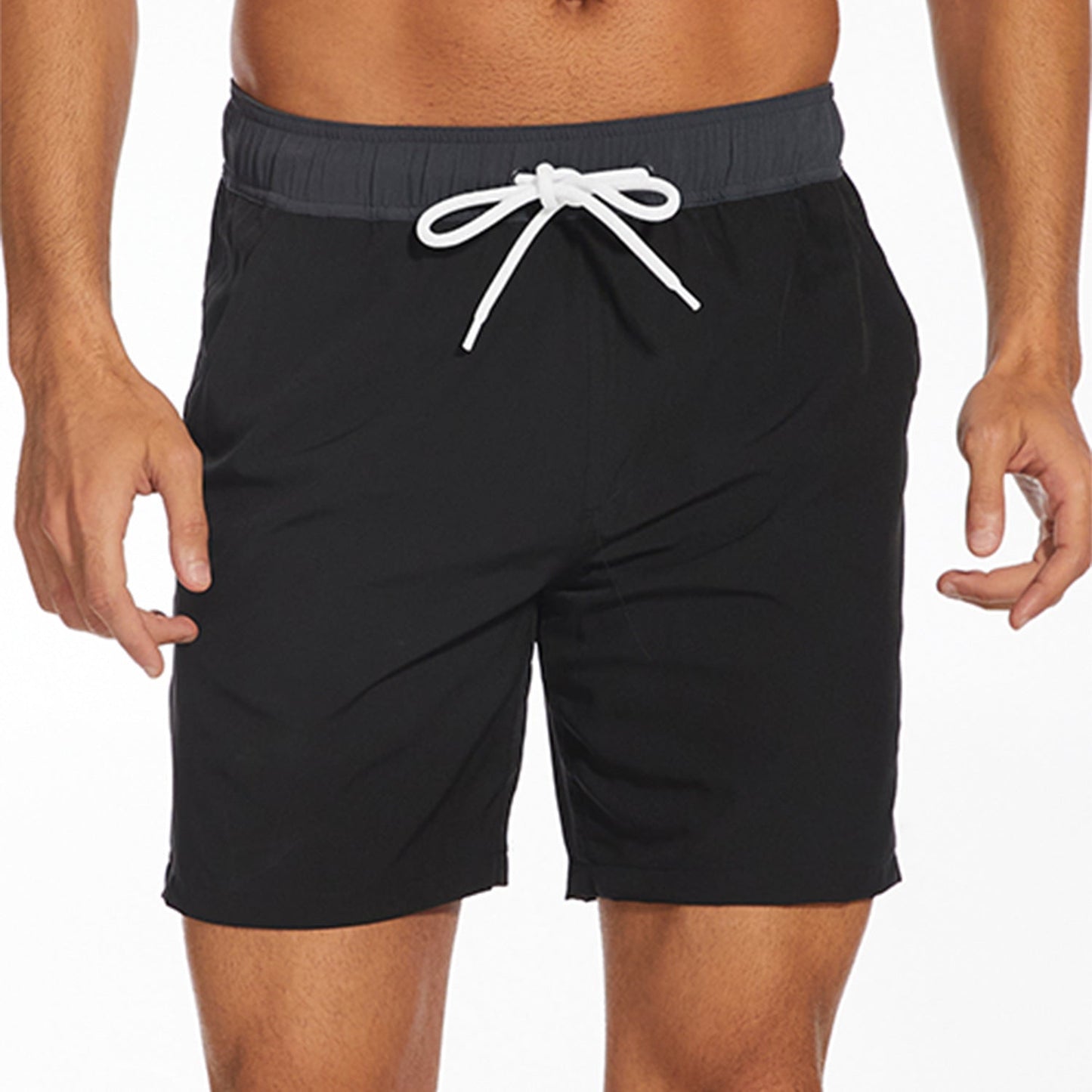 Herr Badeshorts med innerficka – Sportiga strandshorts med praktisk smartphone-ficka