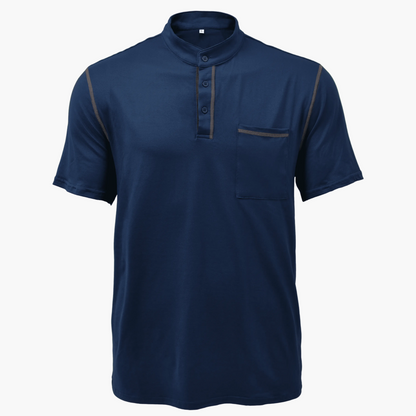 Herren Henley Poloshirt Kurzarm Modern Freizeitstil