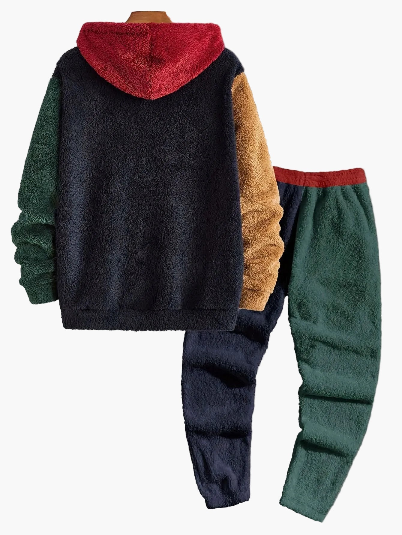 Herren Freizeit Zweiteiler Set Kapuzenpullover und Jogginghose, Kuschelig, Herbst/Winter, Streetwear Style