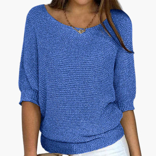 Damen Strickpullover Locker Lässig Eleganz Alltag