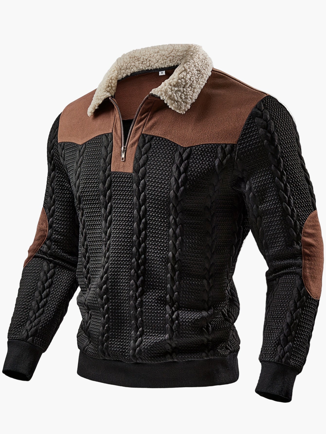 Herren Strickpullover mit modischem Zipper und Kontrast-Details – Lässiger Alltagsstil