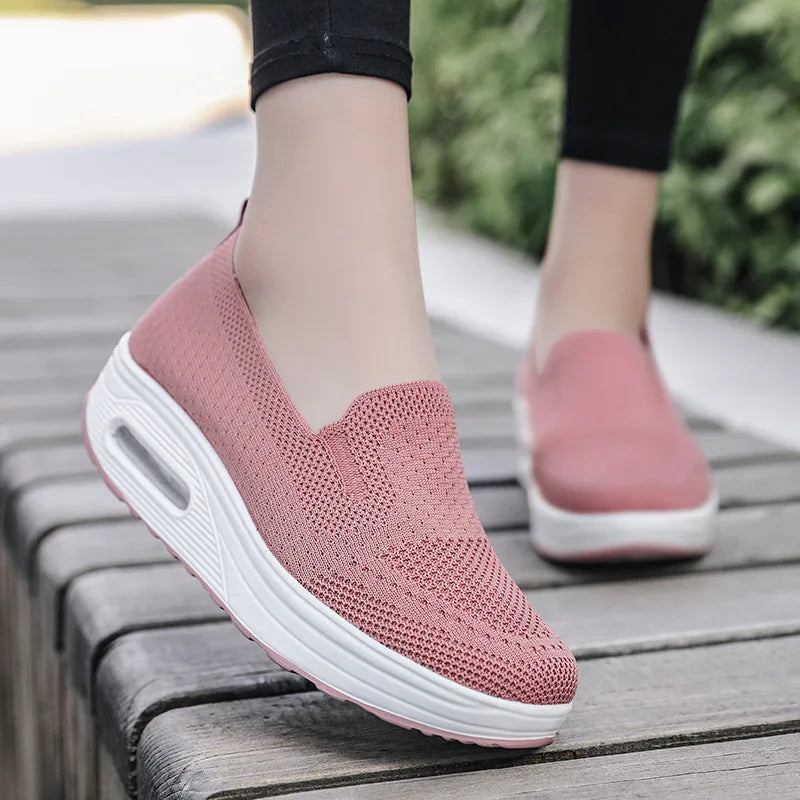 Damen Bequeme Slip-On Sneaker für Alltag und Steharbeit – Orthopädische Komfortschuhe