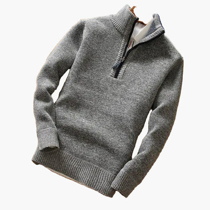 Pull en maille homme avec fermeture éclair – Style décontracté moderne pour quotidien et bureau
