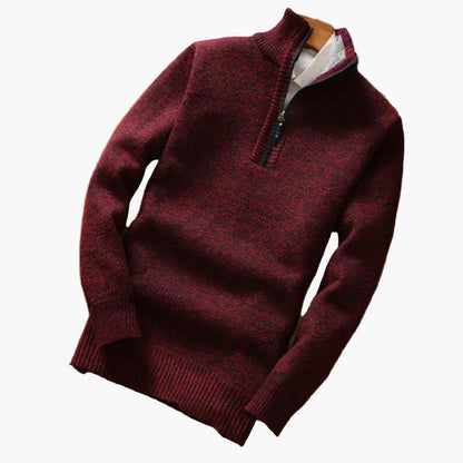 Pull en maille homme avec fermeture éclair – Style décontracté moderne pour quotidien et bureau
