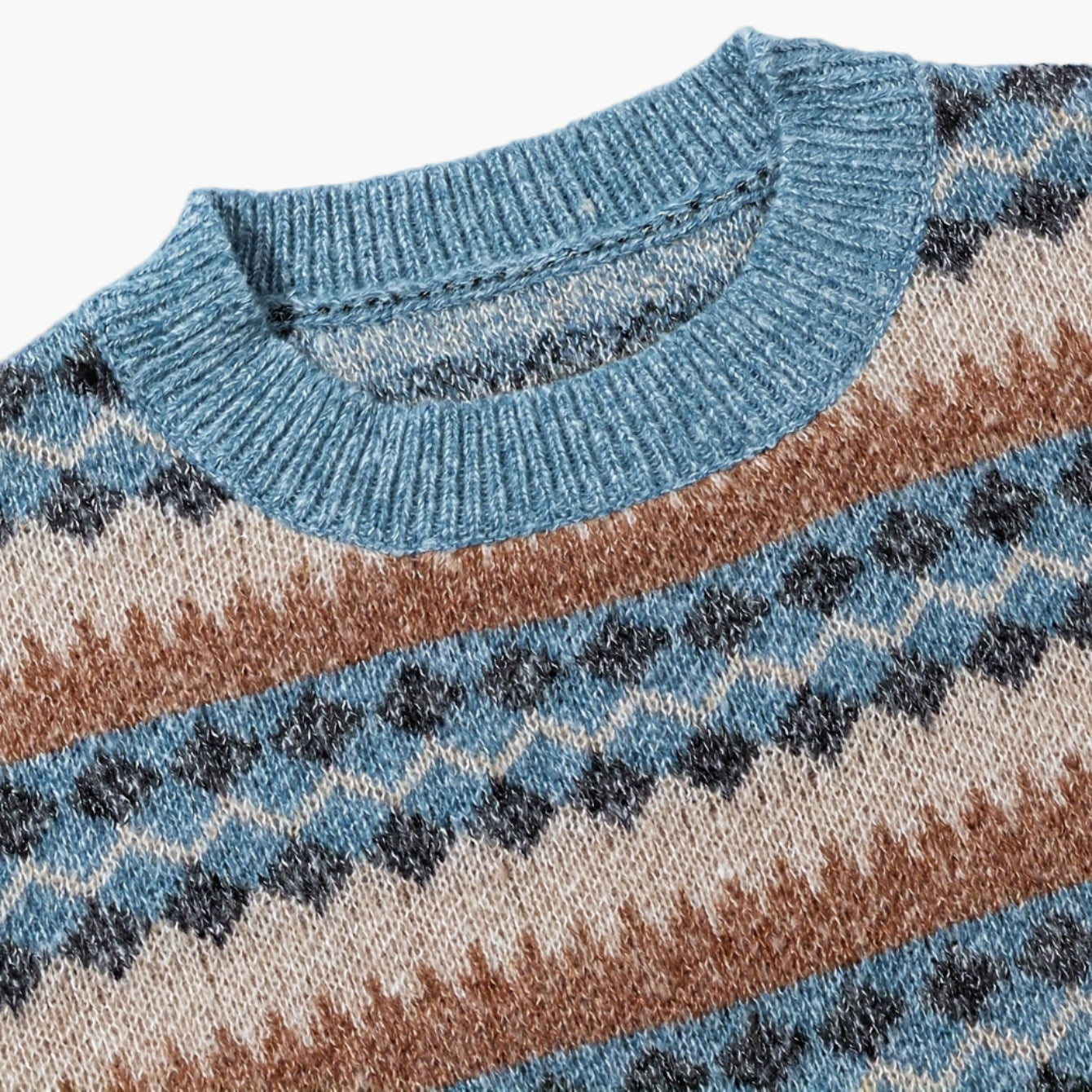 Herren Retro Strickpullover mit geometrischem Muster – Lässiger Herbst/Winter Look