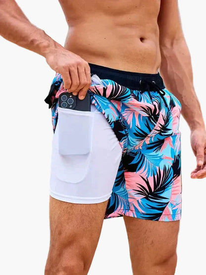 Herr Badeshorts med Inre Kompression – Modern Badbyxa för Strand & Sport
