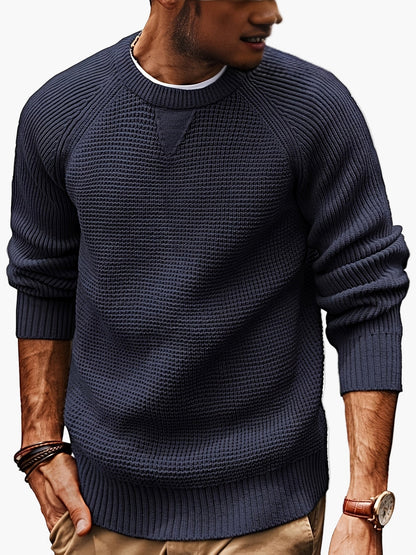 Herren Vintage Strickpullover – Lässiger Rundhals Sweater für Alltag & Freizeit
