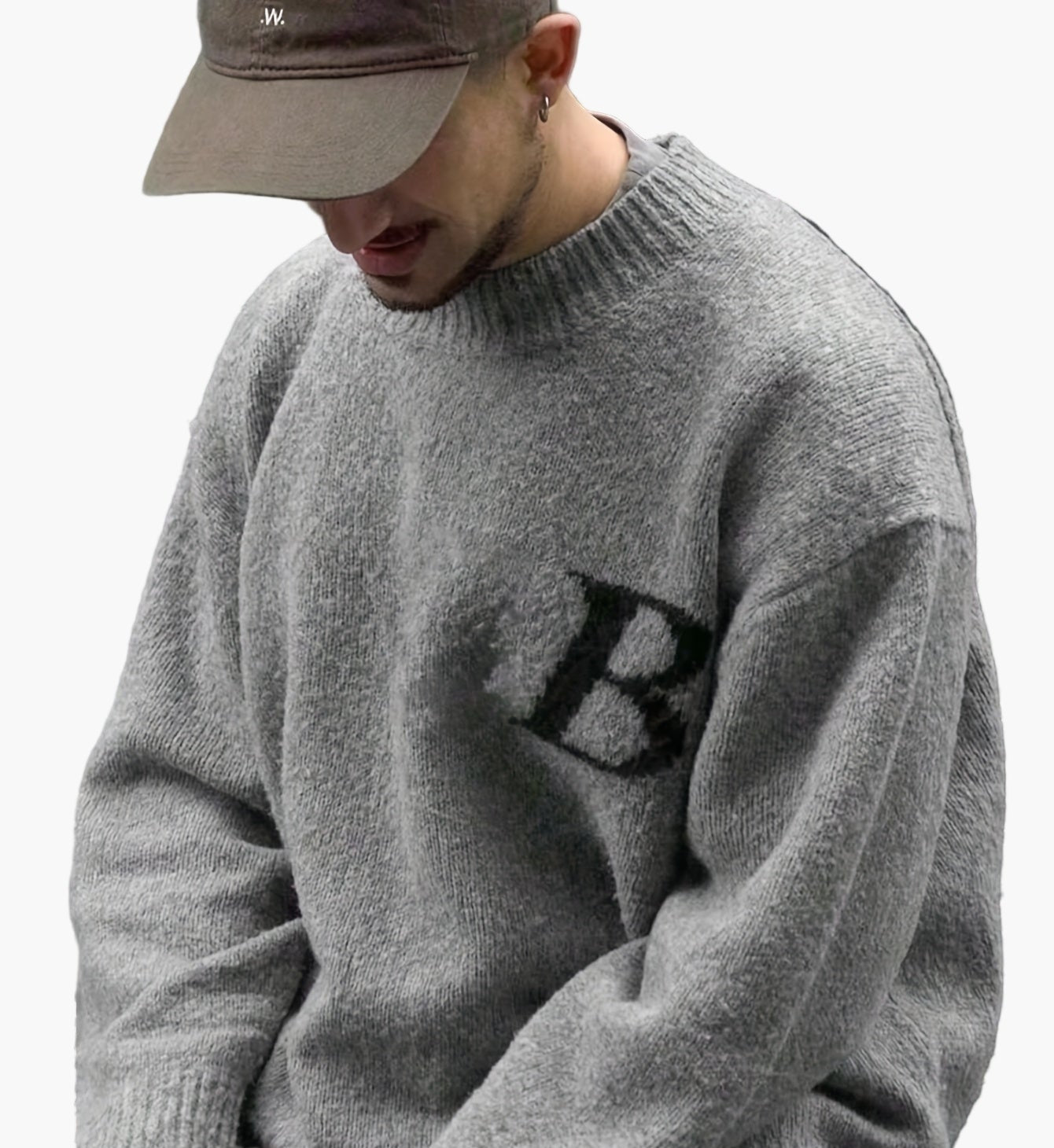 Herren Streetstyle Pullover mit Buchstaben-Design und lockerem Schnitt – Perfekt für Herbst und Winter