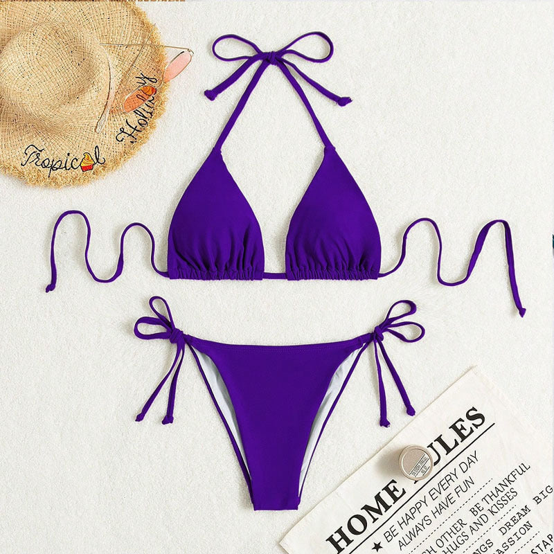 Lisa – Bikini a fascia intrecciata colorato