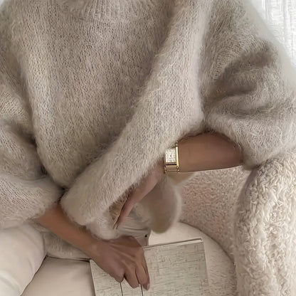 Damen Pullover im eleganten Oversized-Stil für Herbst und Winter