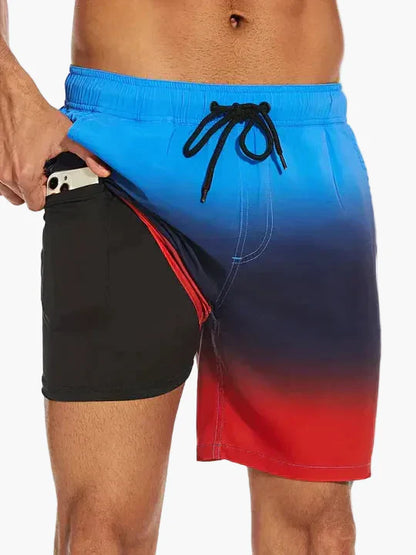 Herr Badeshorts med Inre Kompression – Modern Badbyxa för Strand & Sport