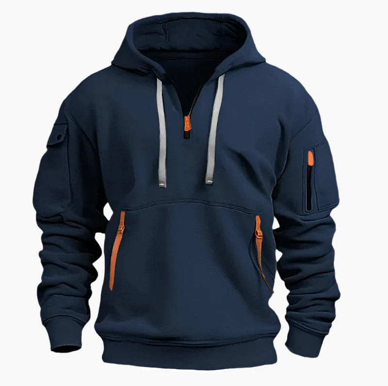Herren Kapuzenpullover mit Reißverschluss – Funktionaler Freizeit-Hoodie für Alltag & Outdoor