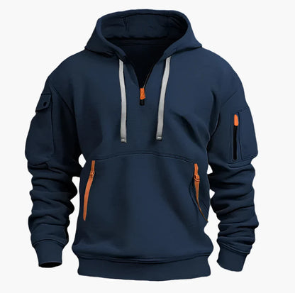 Herren Kapuzenpullover mit Reißverschluss – Funktionaler Freizeit-Hoodie für Alltag & Outdoor