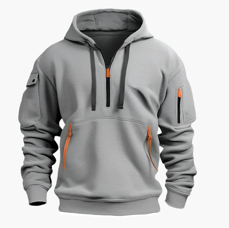 Herren Kapuzenpullover mit Reißverschluss – Funktionaler Freizeit-Hoodie für Alltag & Outdoor