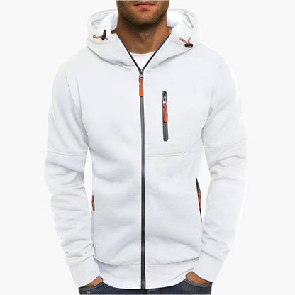 Herren Kapuzenjacke Sportlich Freizeit – Bequemer Hoodie mit Reißverschluss und Taschen