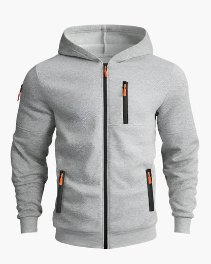 Herren Kapuzenjacke Sportlich Freizeit – Bequemer Hoodie mit Reißverschluss und Taschen