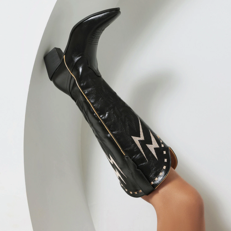 Ann – Hohe Damenstiefel aus veganem Leder