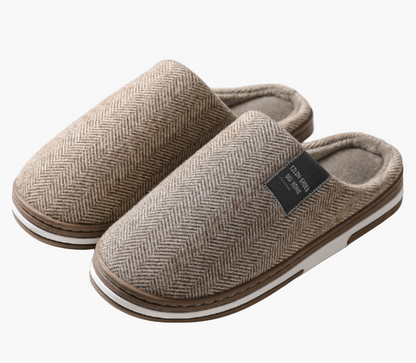 Herren Hausschuhe Komfort Pantoffeln mit rutschfester Sohle – Stilvoll & Warm für Zuhause