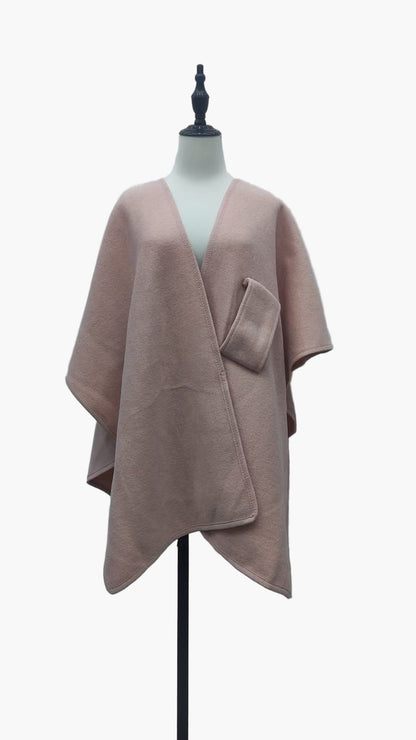 Poncho-écharpe pour femme avec boucle – Accessoire de mode élégant et polyvalent pour toutes saisons