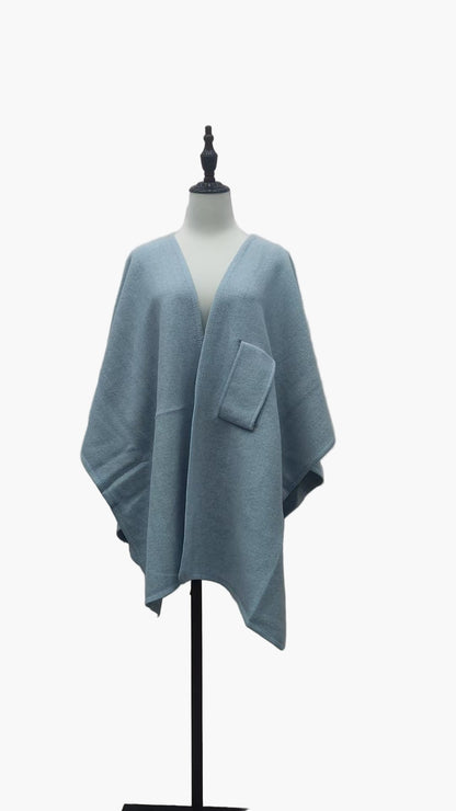 Poncho-écharpe pour femme avec boucle – Accessoire de mode élégant et polyvalent pour toutes saisons