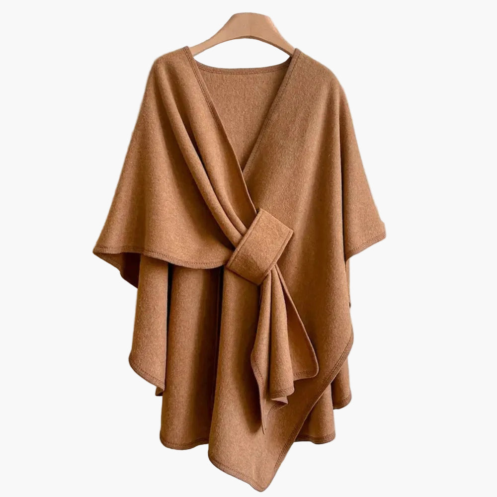 Poncho-écharpe pour femme avec boucle – Accessoire de mode élégant et polyvalent pour toutes saisons