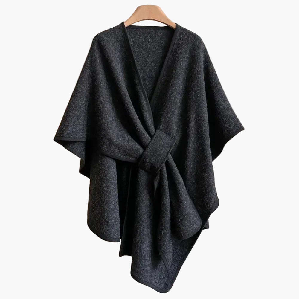 Poncho-écharpe pour femme avec boucle – Accessoire de mode élégant et polyvalent pour toutes saisons
