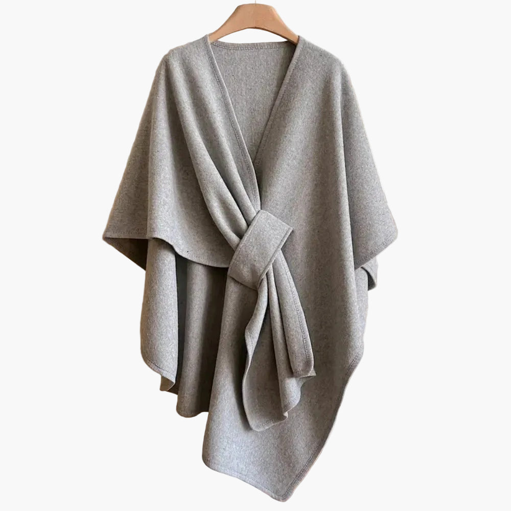 Poncho-écharpe pour femme avec boucle – Accessoire de mode élégant et polyvalent pour toutes saisons
