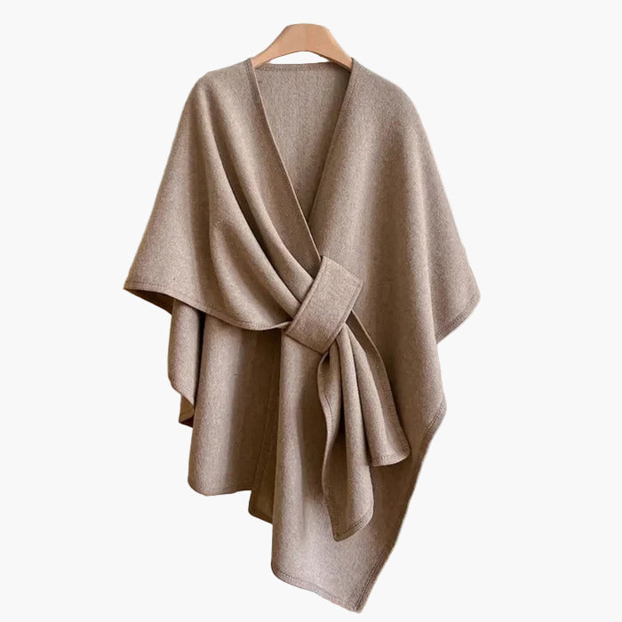 Poncho-écharpe pour femme avec boucle – Accessoire de mode élégant et polyvalent pour toutes saisons