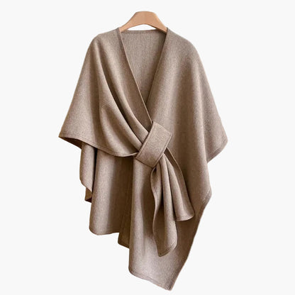 Poncho-écharpe pour femme avec boucle – Accessoire de mode élégant et polyvalent pour toutes saisons