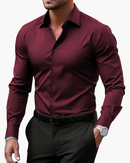 Herren Businesshemd Slim Fit – Elegantes Langarmhemd für Büro & Abend