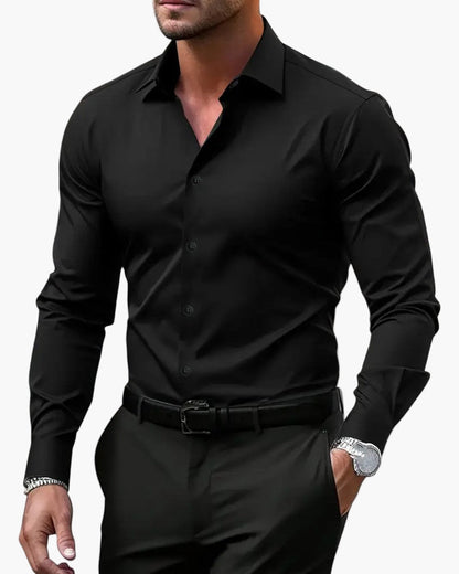 Herren Businesshemd Slim Fit – Elegantes Langarmhemd für Büro & Abend