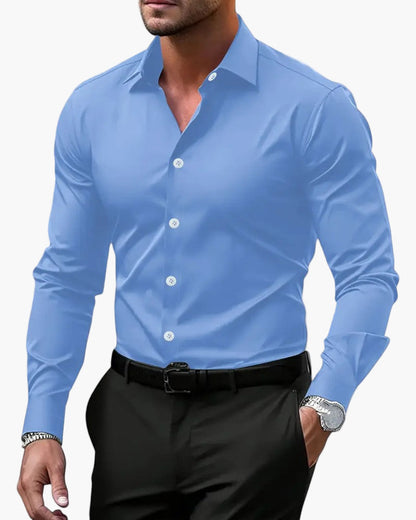Herren Businesshemd Slim Fit – Elegantes Langarmhemd für Büro & Abend