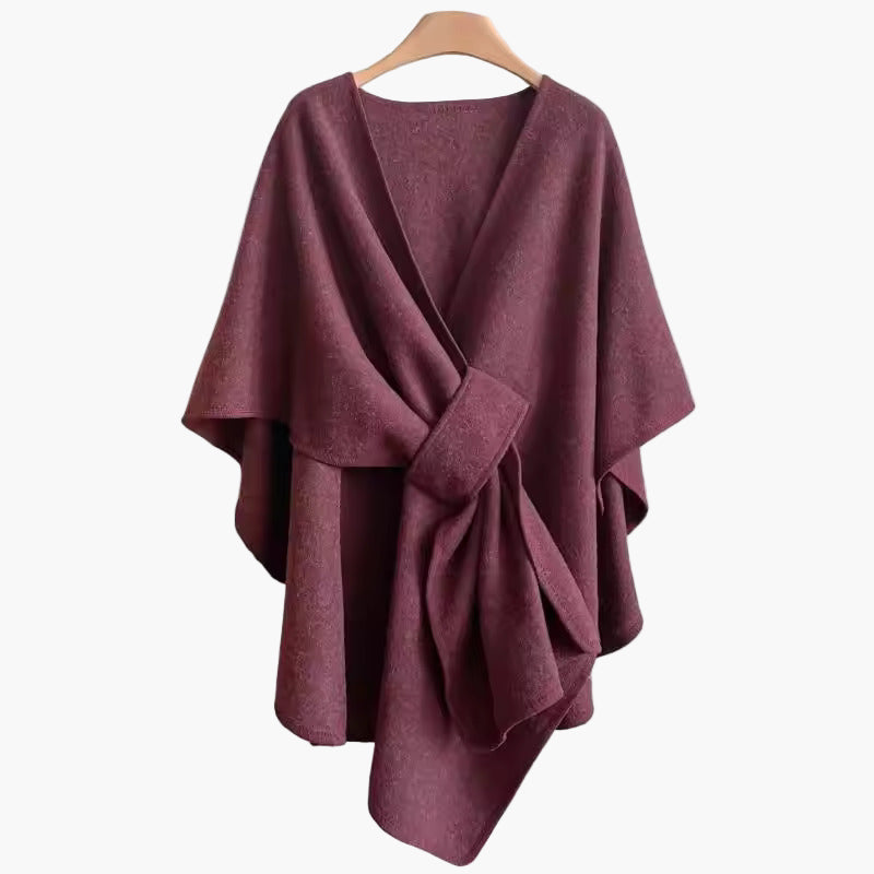 Poncho-écharpe pour femme avec boucle – Accessoire de mode élégant et polyvalent pour toutes saisons