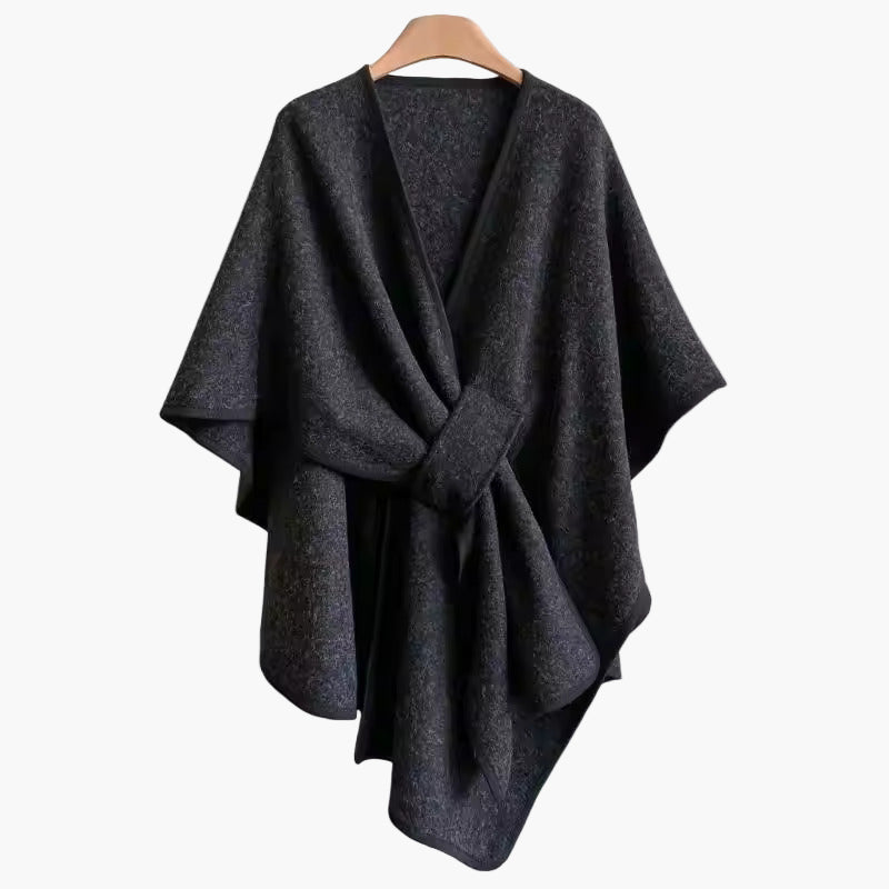 Poncho-écharpe pour femme avec boucle – Accessoire de mode élégant et polyvalent pour toutes saisons