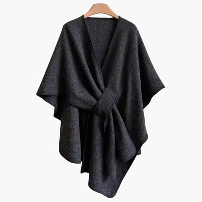 Poncho-écharpe pour femme avec boucle – Accessoire de mode élégant et polyvalent pour toutes saisons