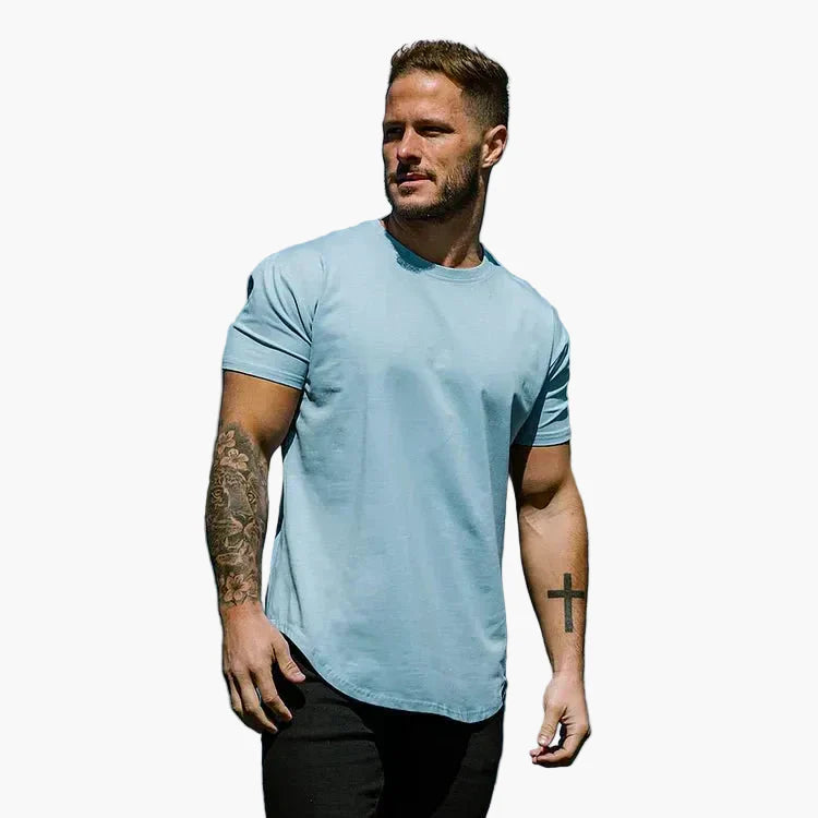 T-shirt fitness da uomo con taglio atletico – Maglietta casual aderente per sport e tutti i giorni