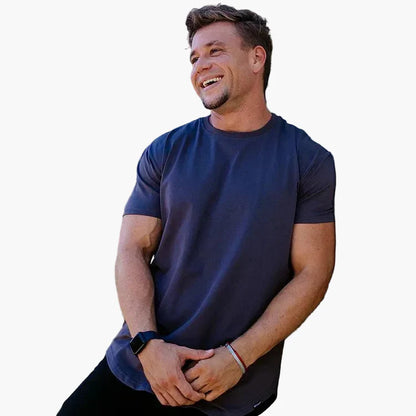 T-shirt fitness da uomo con taglio atletico – Maglietta casual aderente per sport e tutti i giorni