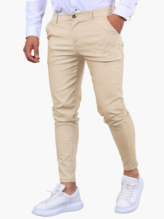 Heren Skinny-Fit Chino Broek – Modern en Veelzijdig voor Alledaags Gebruik en Business