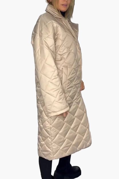 Damen Steppmantel mit Wendedesign – Eleganter Wintermantel mit Leopardenprint für Alltag und Freizeit